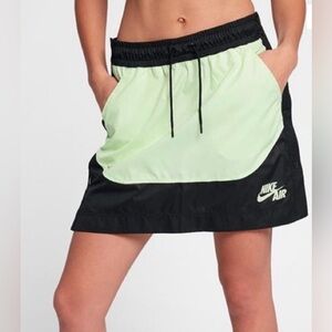 Nike Sportswear Air Snap Skirt in lime green and black